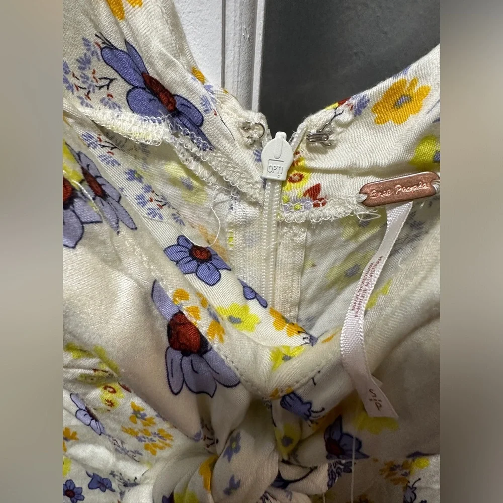 NWT Free People It Takes Two Wrap Dress in Ivory Combo - Picture 15 of 15